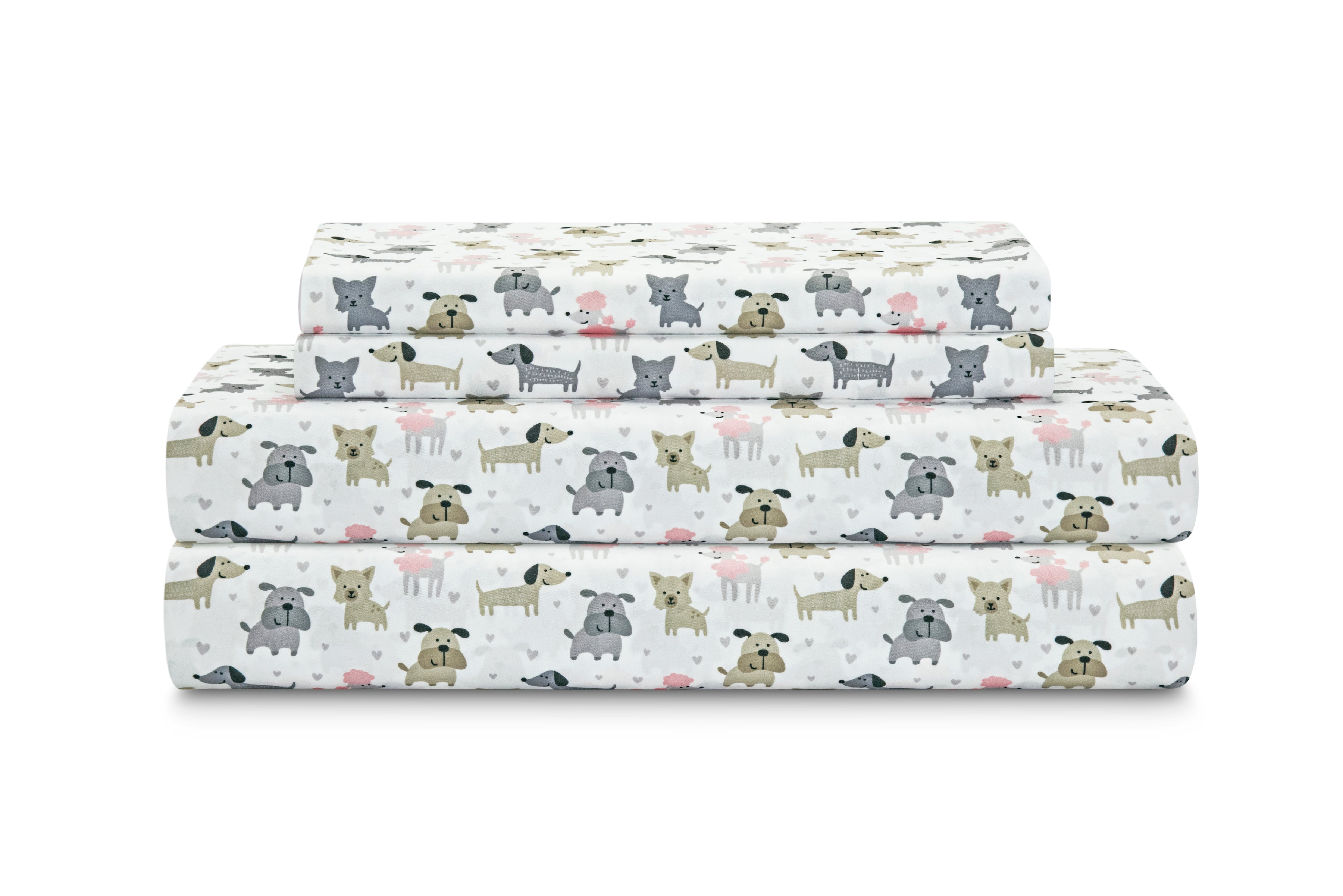 Mallary By Matthew Kids Super-Soft 100% Microfiber Puppy Love Sheet Set