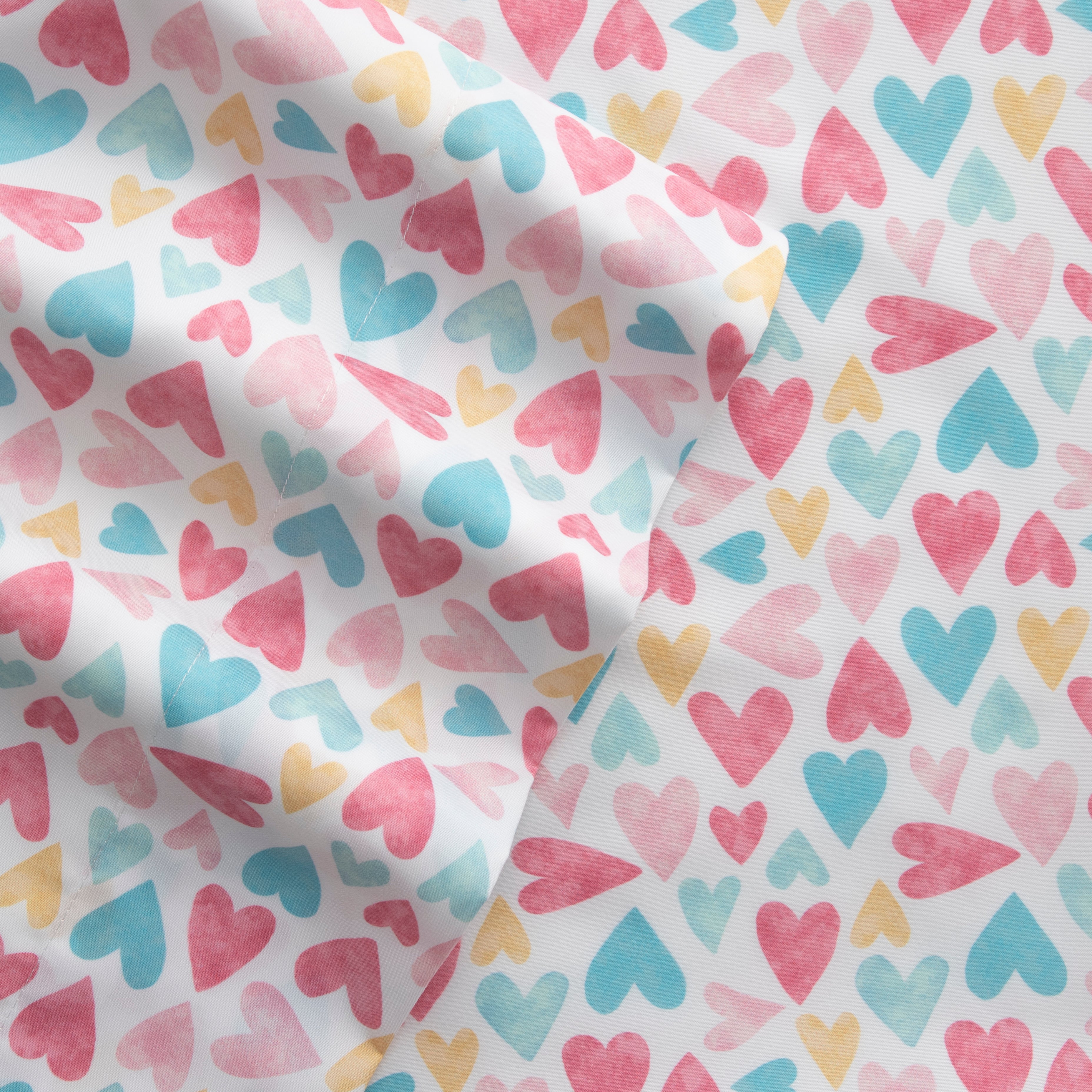 MALLARY BY MATTHEW Kids Super-Soft 100% Microfiber Hearts Sheet Set