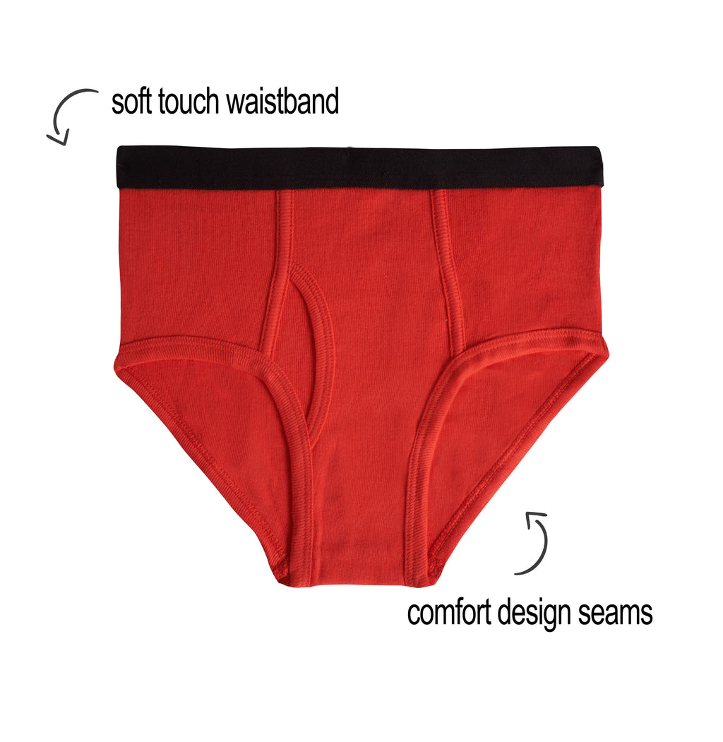 Mallary by Matthew 100% Cotton Boys Briefs Underwear 16 Pack Multiple Colors Black Elastic