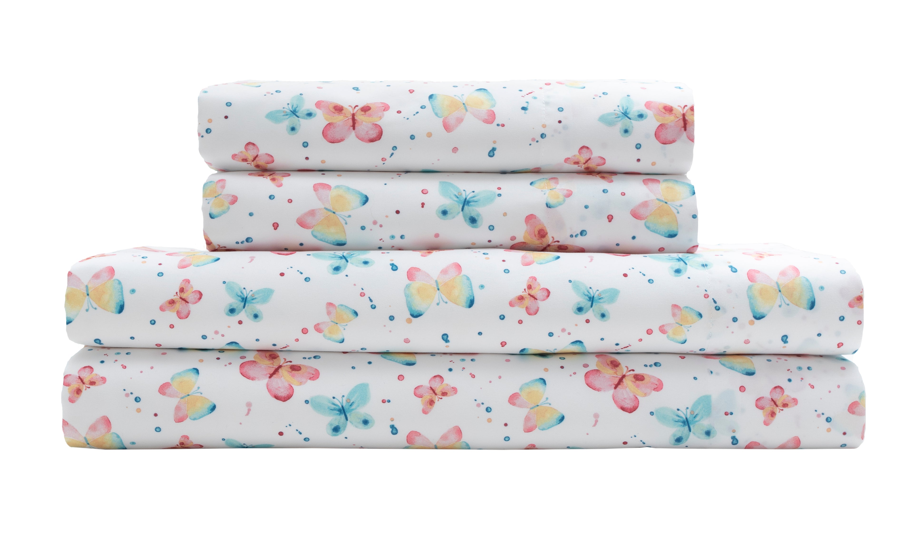 MALLARY BY MATTHEW Kids Super-Soft 100% Microfiber Butterflies Sheet Set