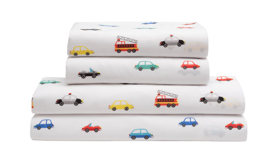 MALLARY BY MATTHEW Kids Super-Soft 100% Microfiber Cars Sheet Set