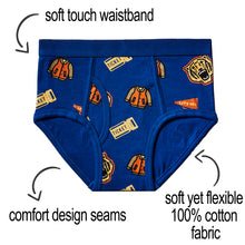 Mallary by Matthew 100% Cotton Boys Briefs Underwear 8 Pack Varsity School