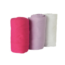 Mallary Girls Microfiber Pink Purple White Tights 3-Pack